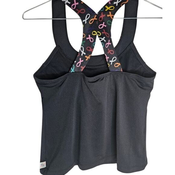 Cancer Live for Life New Women MED Razorback Round neck Knit top Awareness Yoga - Picture 4 of 9